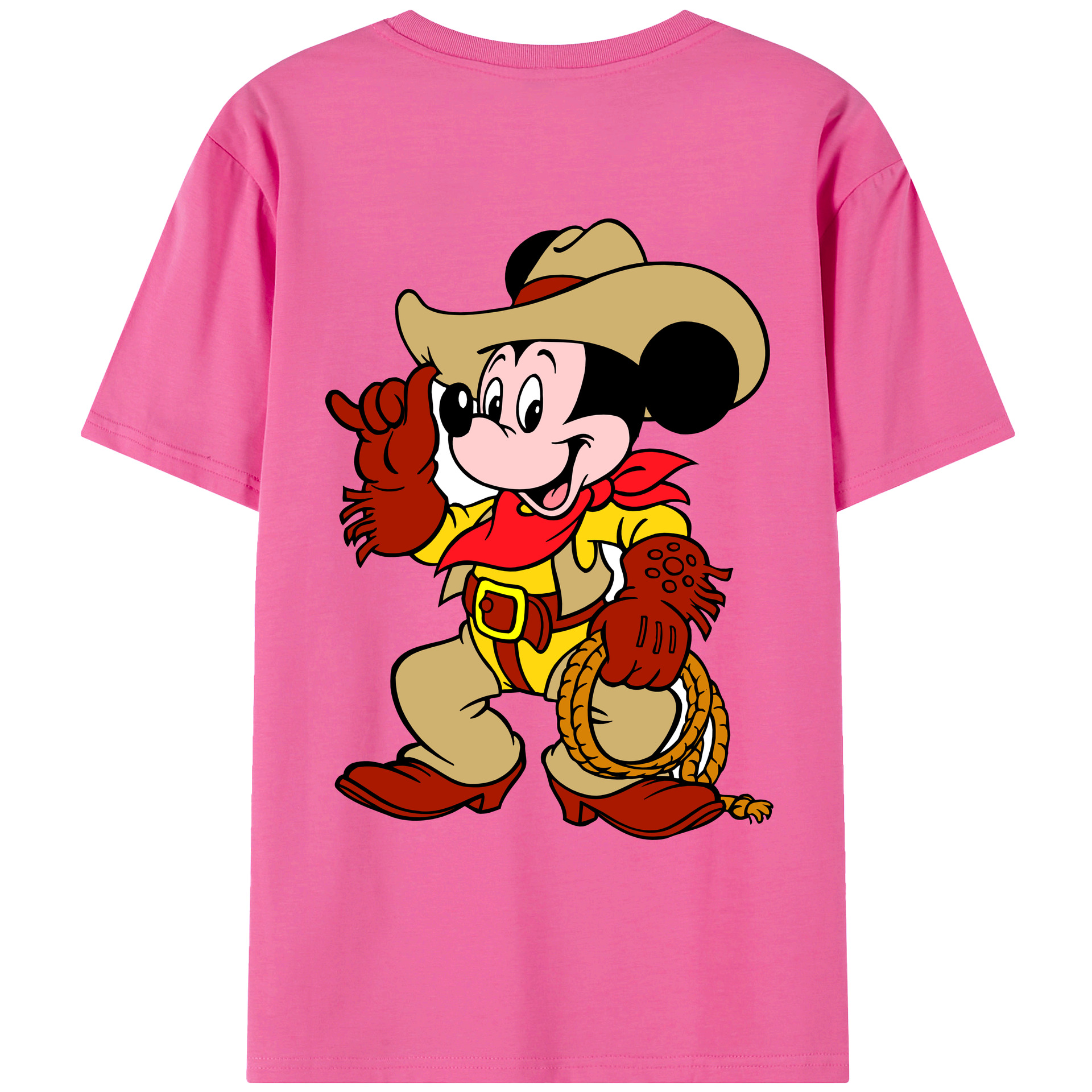（画像用） ミッキーマウス Mickey Mouse レディース半袖Tシャツ(バックプリント)